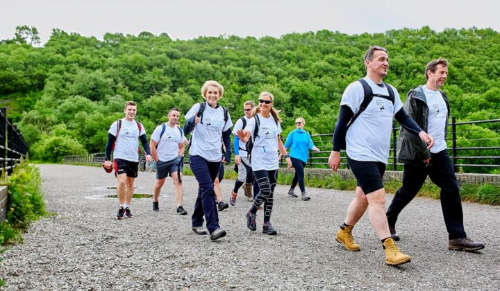 Group of Lloyds Banking Group colleagues train for walking event