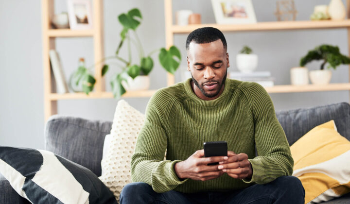 Man looking at his phone