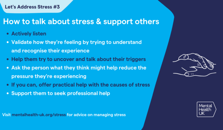 Support others with stress