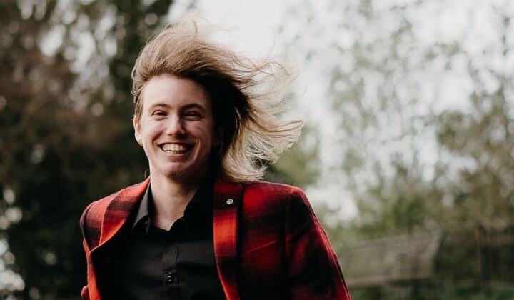 Ramses smiling outdoors