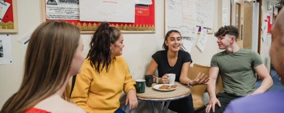 Young people talking about Bloom