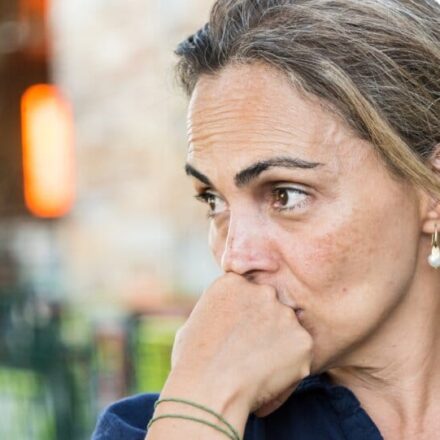 Woman looking pensive