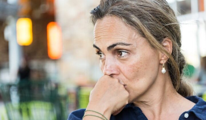 Woman looking pensive