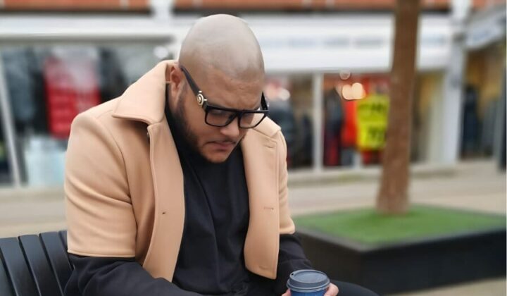 Tyson looking at mobile