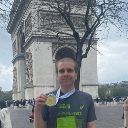 Alexander Cobb in Paris with his meddle