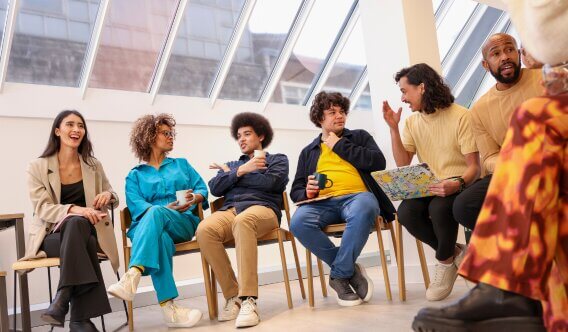 Group of people talking