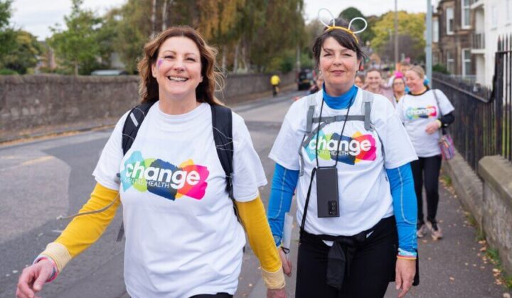Photo of people doing the Glow walk in Scotland