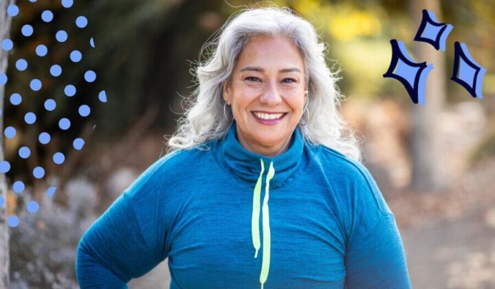 Smiling mature lady in the park