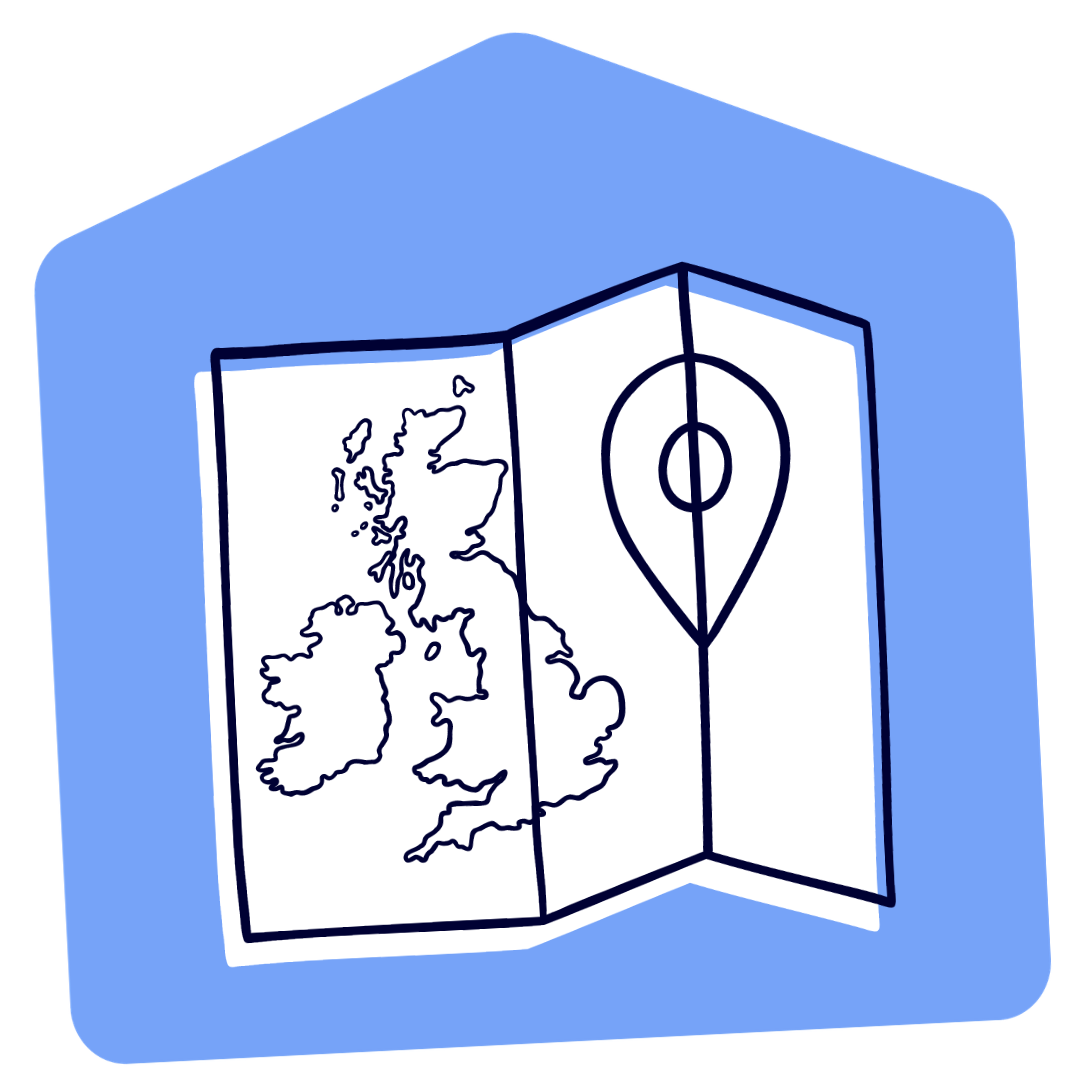 Map of UK illustration