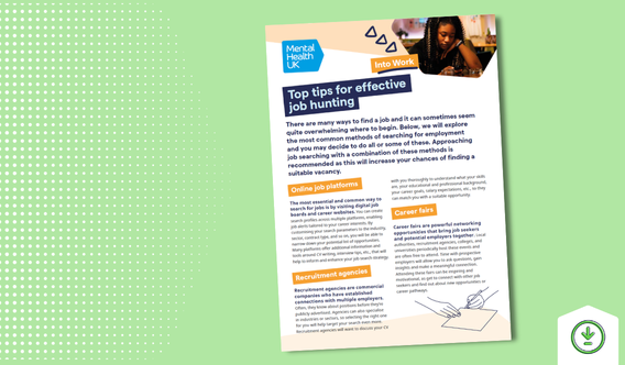 Job hunting top tips cover