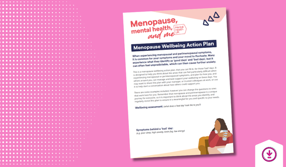 Menopause Wellbeing Action Plan cover