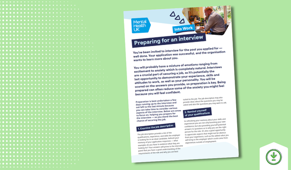 Preparing for an interview cover