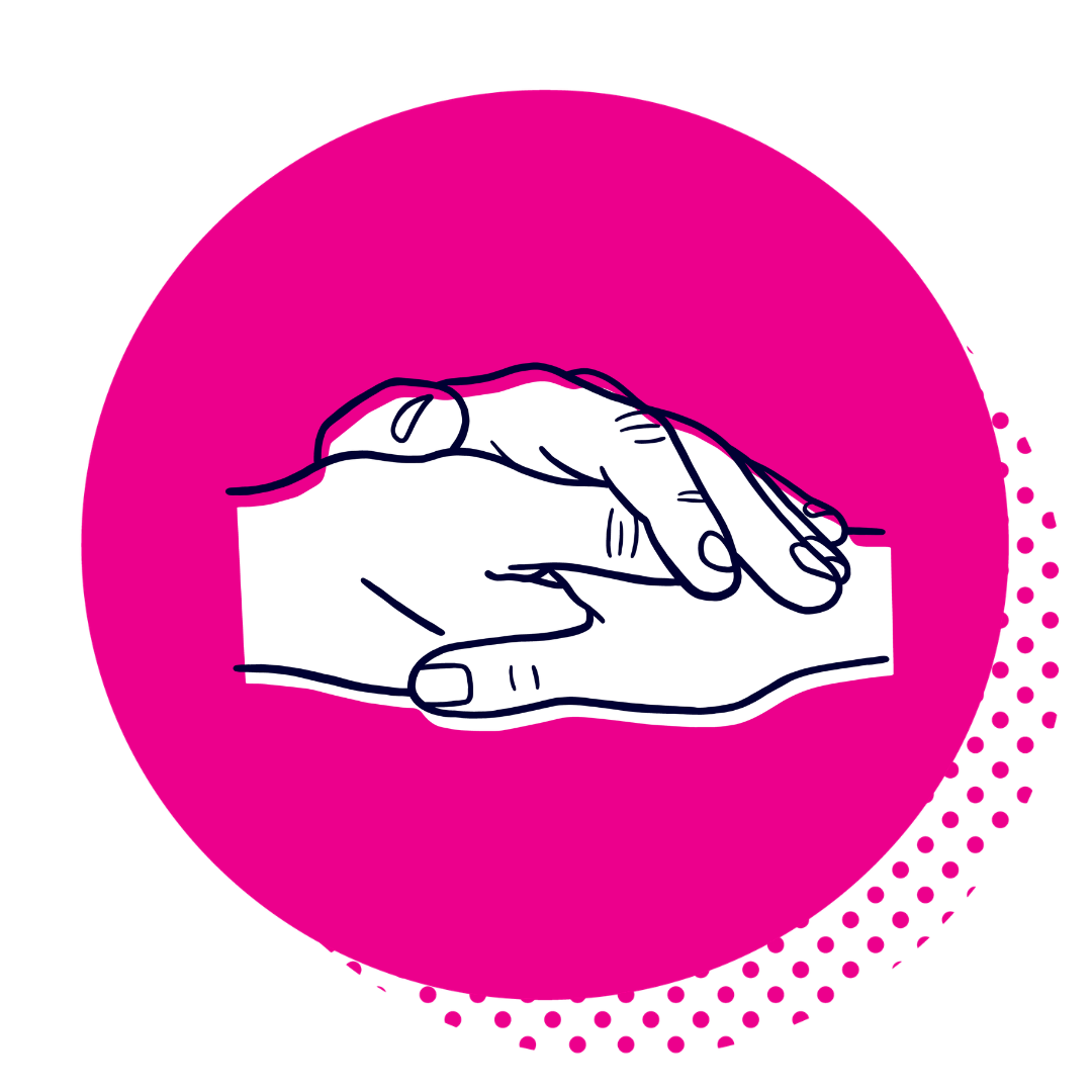 Supporting each other illustration