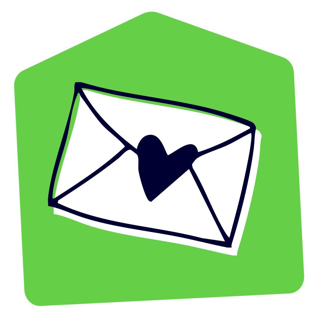 Envelope with a heart on it illustration