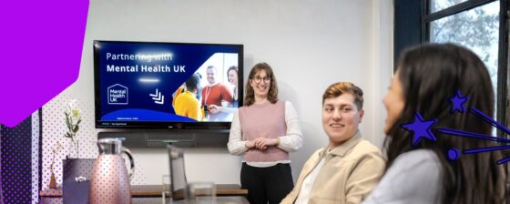 The partnership team presenting