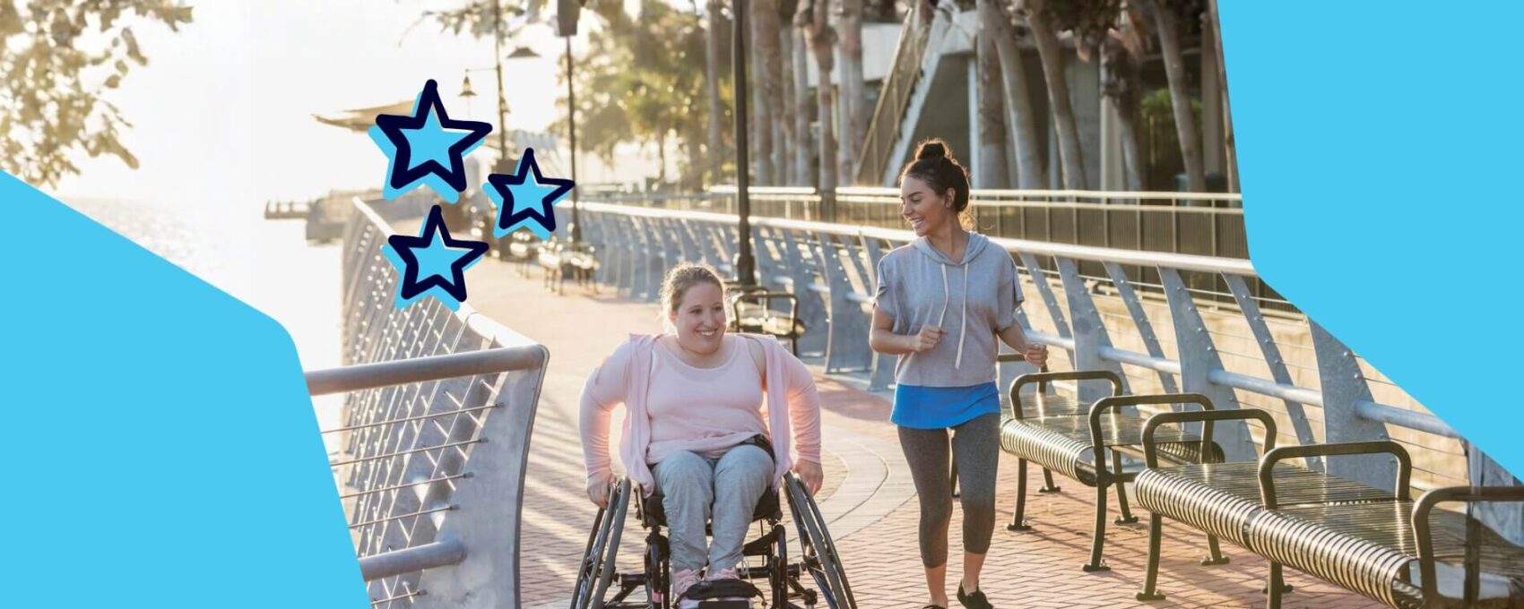 Lady jogging beside her friend