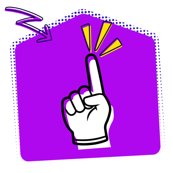 Hand gesturing number one illustration