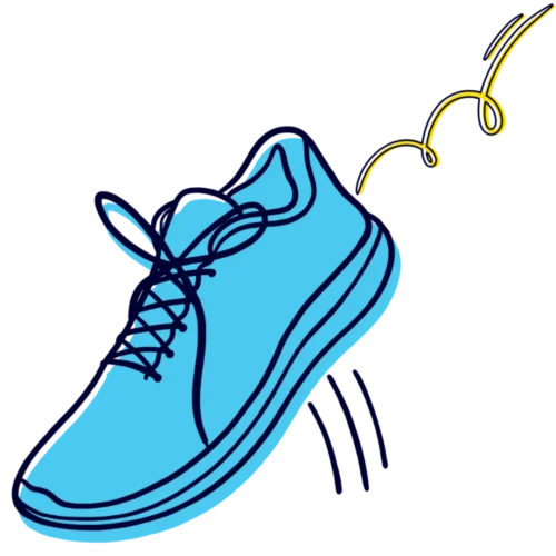 Running shoe illustration
