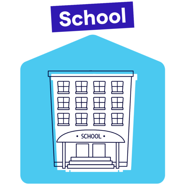 School building illustration